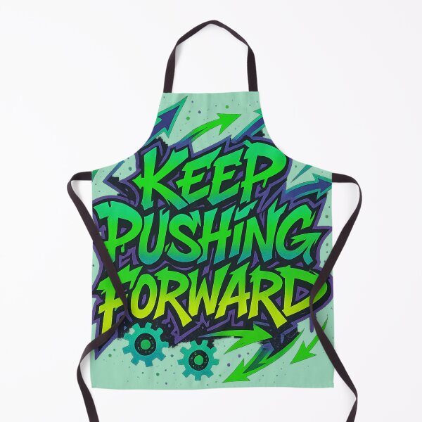 Item preview, Keep Pushing Forward – Neon Wildstyle Graffiti designed and sold by RedHow.