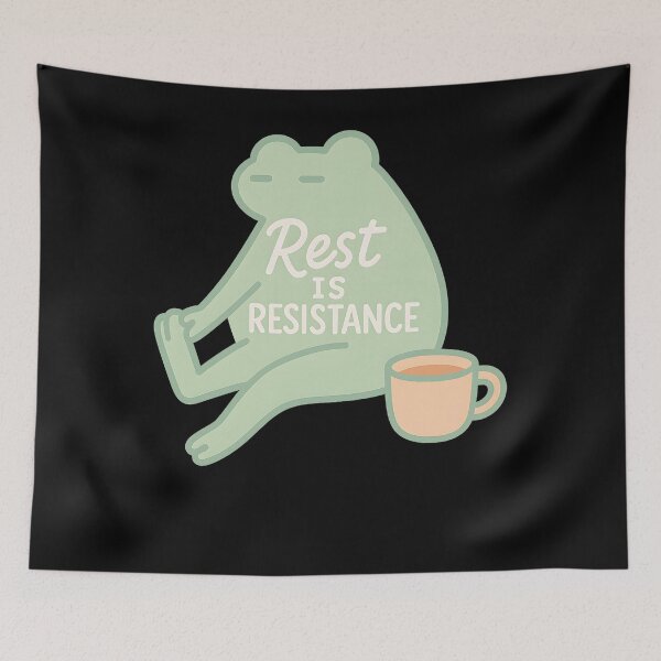 Item preview, Rest Is Resistance Mindfulness Affirmation designed and sold by LuminOrb.