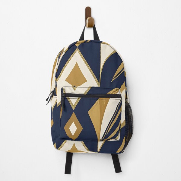 Item preview, Art Deco Mosaic Pattern – Geometric Gold, Navy & Ivory Seamless Design designed and sold by Dino-Lune.