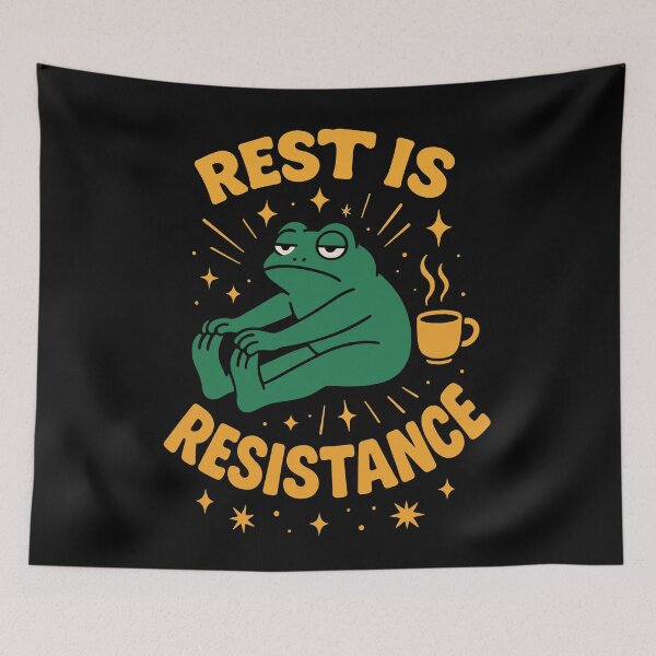 Item preview, Rest Is Resistance Mindfulness Affirmation designed and sold by LuminOrb.