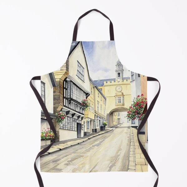 Item preview, Fore street Totnes2(watercolour + AI) designed and sold by artsmeow.