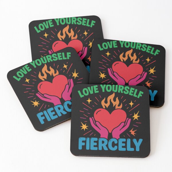 Item preview, Love Yourself Fiercely Mindfulness Affirmation designed and sold by LuminOrb.