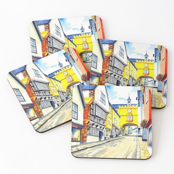 Item preview,  Fore street Totnes（watercolour + AI） designed and sold by artsmeow.