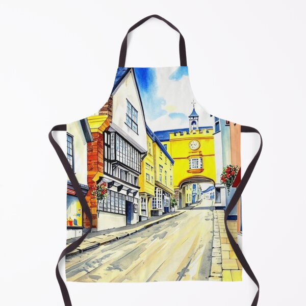 Item preview, Fore street Totnes(watercolour + AI) designed and sold by artsmeow.