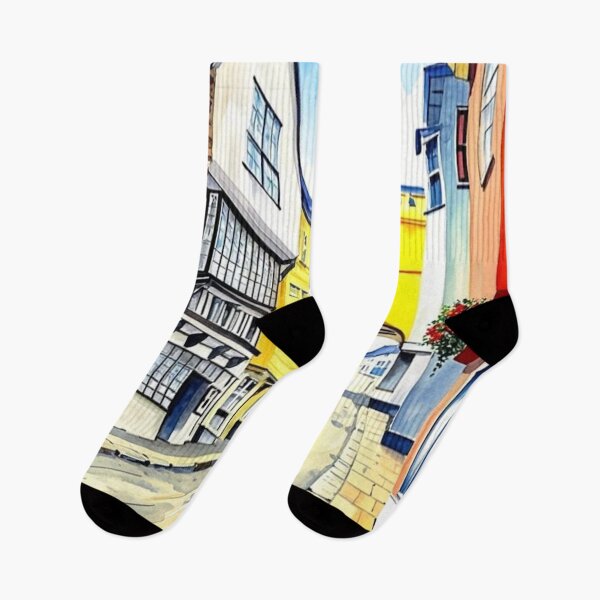 Item preview,  Fore street Totnes（watercolour + AI） designed and sold by artsmeow.