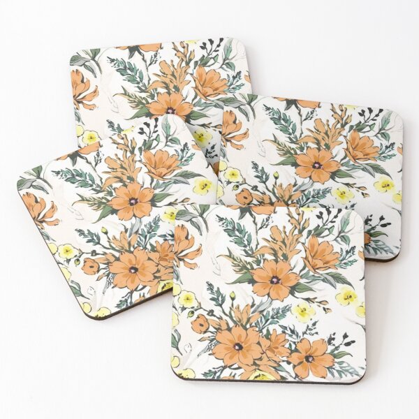 Item preview,  beautiful orange flowers designed and sold by Nice-patterns.