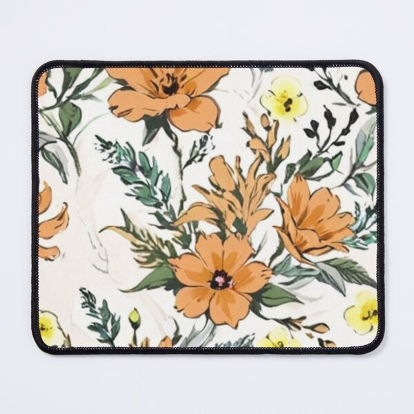 Item preview, beautiful orange flowers designed and sold by Nice-patterns.