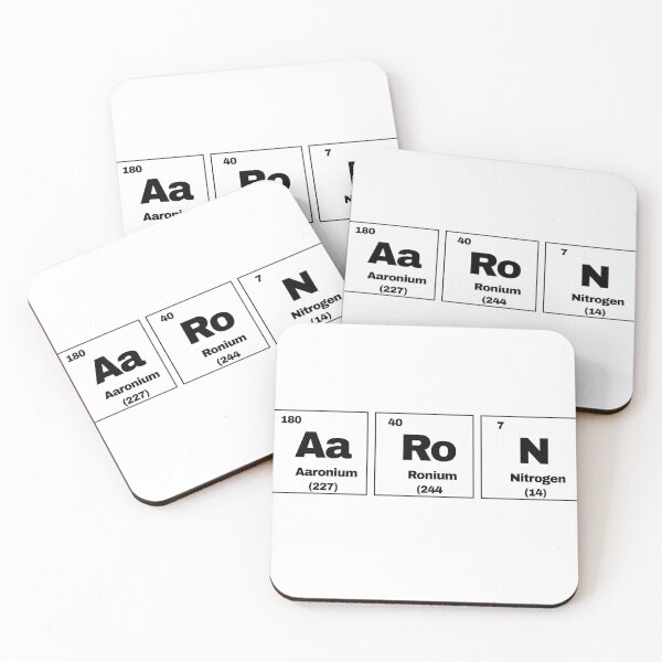 Item preview, Aaron in periodic table format (customized) designed and sold by LoneMaverick.