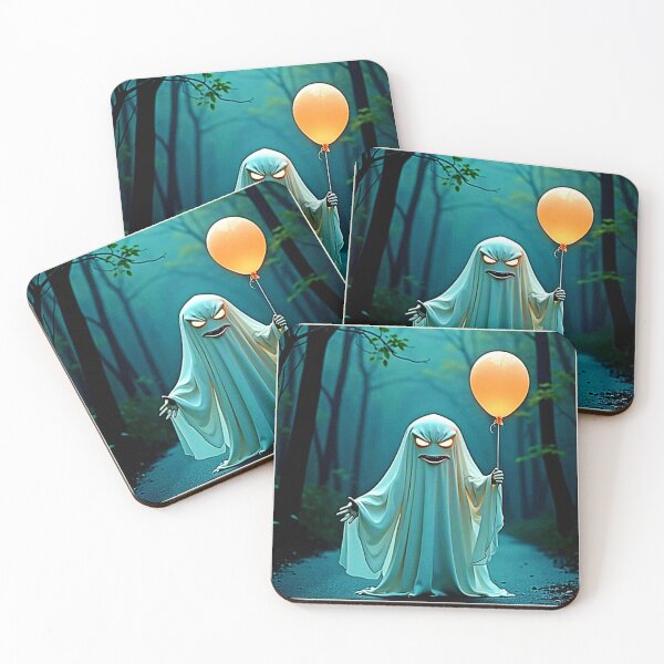 Item preview, Spooky Ghost with Eerie Balloon designed and sold by Health And Fitness Posts e-Store.