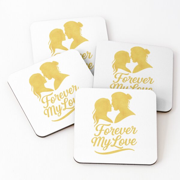 Item preview, Forever My Love – Golden Silhouette Couple designed and sold by Bloom & Charm Studio.