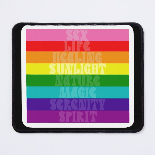Item preview, Vintage pride flag with stripe meanings  designed and sold by pacifisnake.