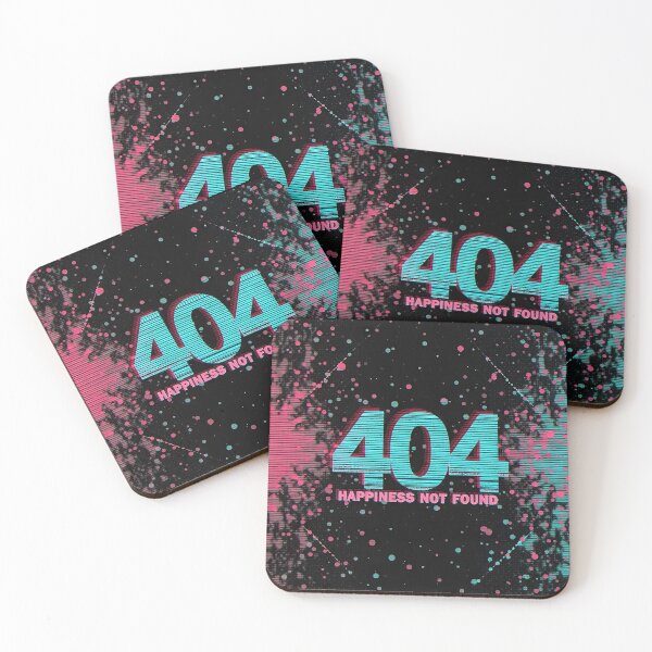 Artikelvorschau, 404 Happiness Not Found – Glitch Pixel Anti-Design – Lustiges Tech-Fehler-Shirt entworfen und verkauft von Pixel  Playground.