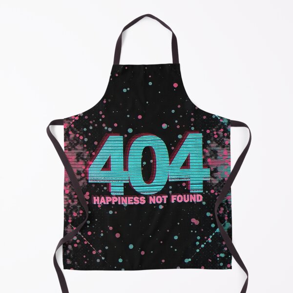 Artikelvorschau, 404 Happiness Not Found – Glitch Pixel Anti-Design – Lustiges Tech-Fehler-Shirt entworfen und verkauft von Pixel Playground.