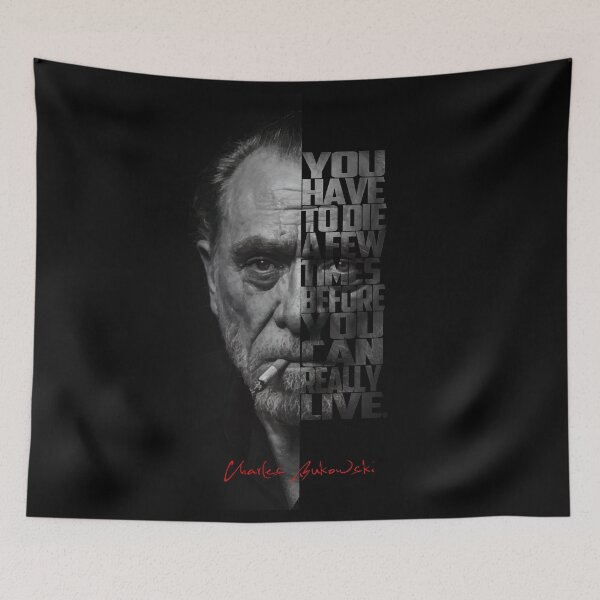 Item preview, Copy of Black and white Charles Bukowski quote poster designed and sold by Enea Kelo.