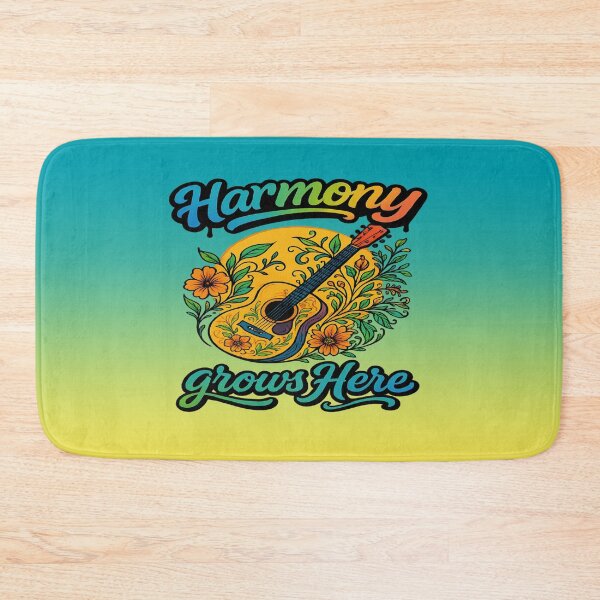 Item preview, Harmony Grows Here | Graphic Crewneck Nature Guitar Tshirt designed and sold by skkyfaithArtz.