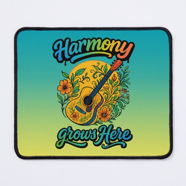 Item preview, Harmony Grows Here | Graphic Crewneck Nature Guitar Tshirt designed and sold by skkyfaithArtz.