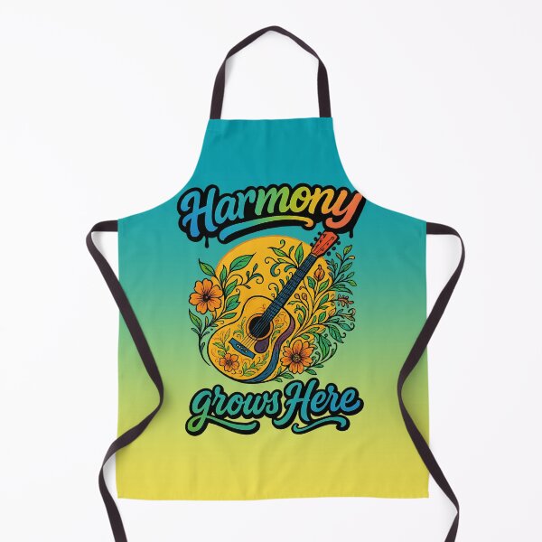 Item preview, Harmony Grows Here | Graphic Crewneck Nature Guitar Tshirt designed and sold by skkyfaithArtz.