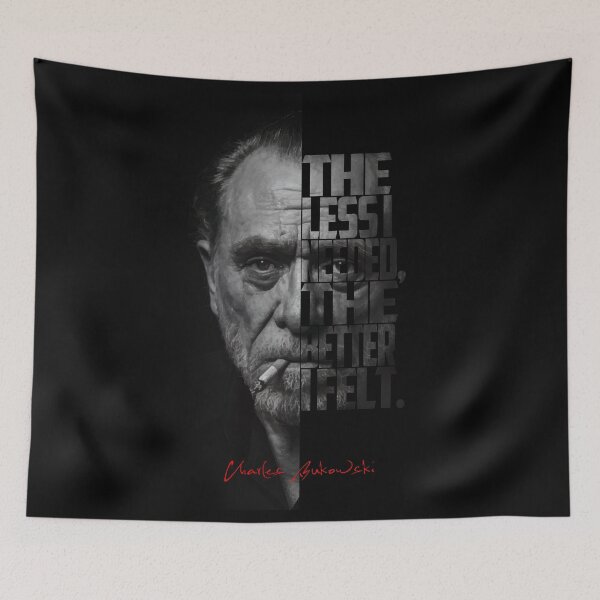 Item preview, Black and white Charles Bukowski quote poster designed and sold by Enea Kelo.