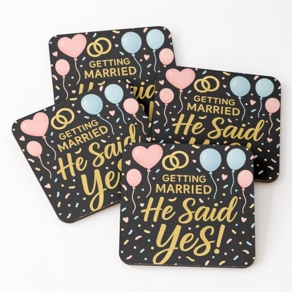 Item preview, Getting Married He Said Yes Funny Engagement Gift designed and sold by SynizesisShop.