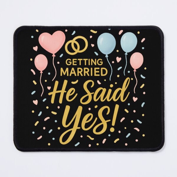 Item preview, Getting Married He Said Yes Funny Engagement Gift designed and sold by SynizesisShop.