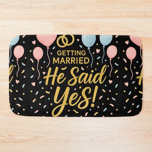 Item preview, Getting Married He Said Yes Funny Engagement Gift designed and sold by SynizesisShop.