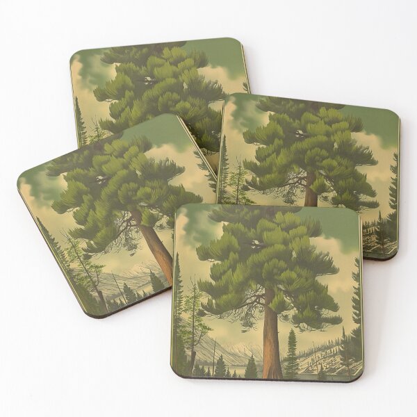 Item preview, Lake Tahoe Vintage Travel Poster – Retro Wilderness Pine Tree Art designed and sold by Artlizzard.