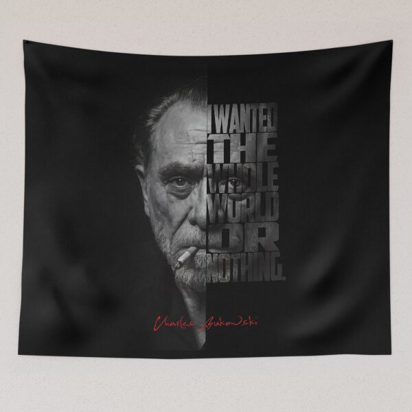 Item preview, Black and white Charles Bukowski quote poster designed and sold by Enea Kelo.