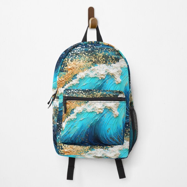 Item preview, Fantasy Ocean Wave With Golden White Foam Abstract designed and sold by DEC02.