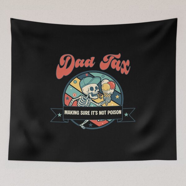 Item preview, Dad Tax Ice Cream – Vintage Funny Skeleton Illustration designed and sold by Balasan.