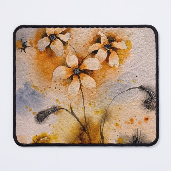 Item preview, fall flowers in watercolors designed and sold by BirdsandMoreArt.