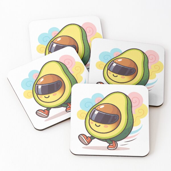 Item preview, Kawaii Racing Avocado – Cute Cool Avocado with Sneakers designed and sold by PosterFuel.