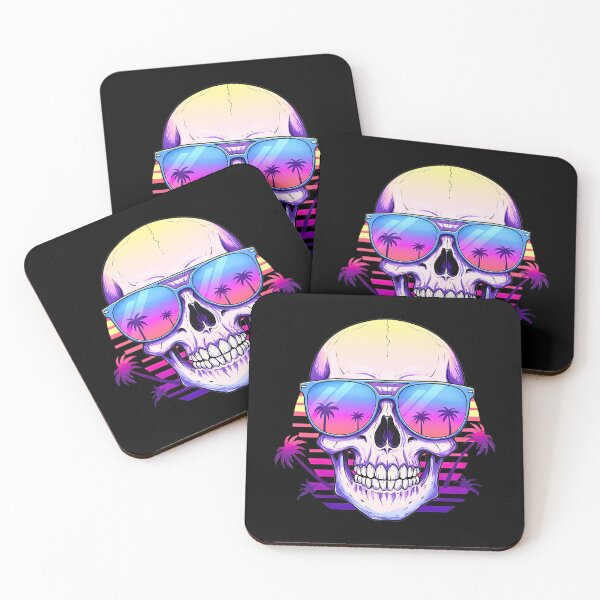 Item preview, Retro Skull on the Beach designed and sold by TheSkullRoom.