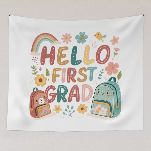 Item preview, hello first grade designed and sold by GogoGrove.
