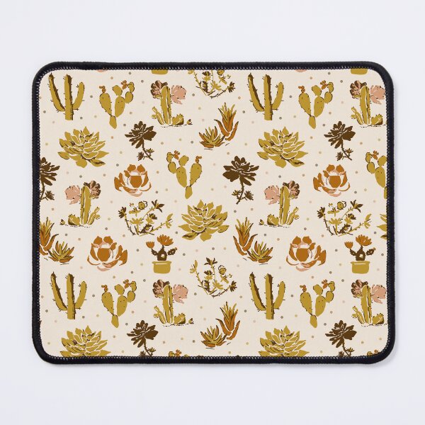 Item preview, Desert Succulents Pattern - Cactus, Agave and Echeveria in Warm Ochre Clay designed and sold by trajeado14.