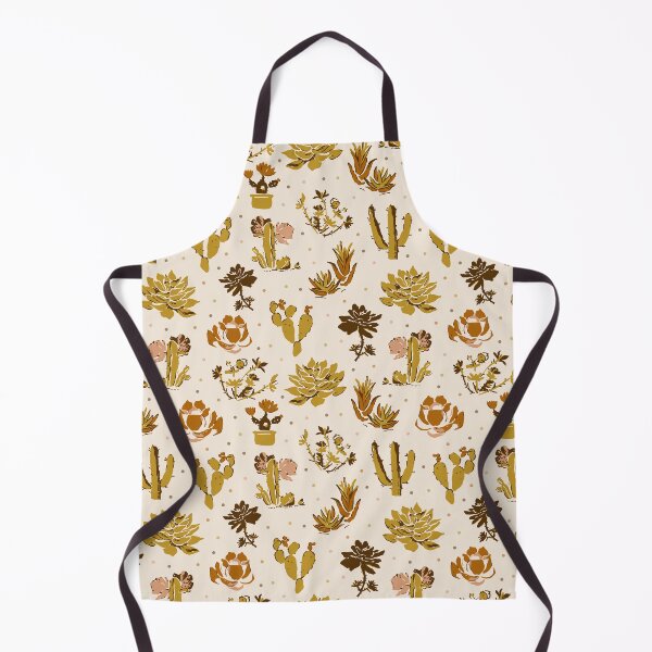 Item preview, Desert Succulents Pattern - Cactus, Agave and Echeveria in Warm Ochre Clay designed and sold by trajeado14.