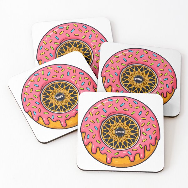 Item preview, BBS Donut Wheel – Pink Frosted Kawaii Car Rim Donut designed and sold by PosterFuel.