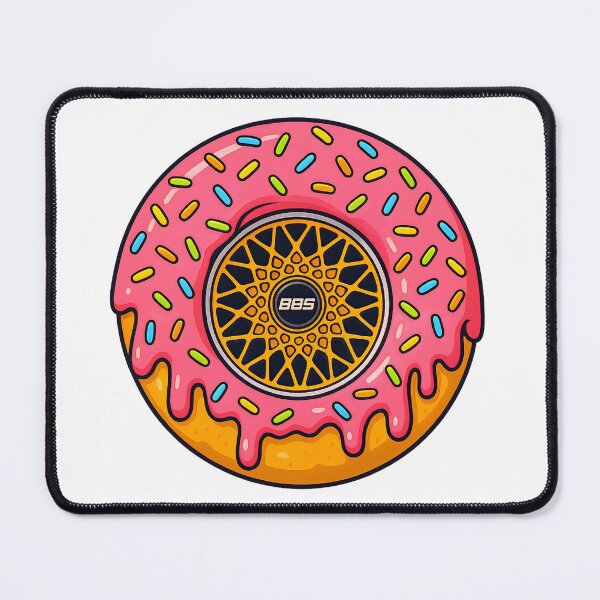 Item preview, BBS Donut Wheel – Pink Frosted Kawaii Car Rim Donut designed and sold by PosterFuel.