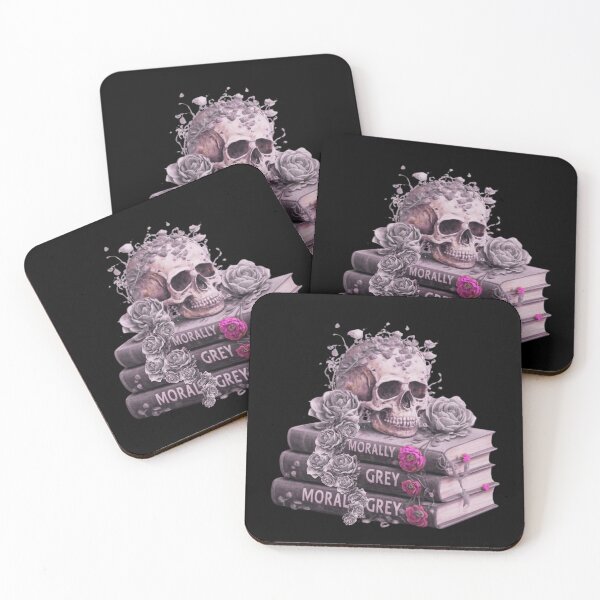 Item preview, Morally Grey Dark Romance Books Funny Gifts for Dark Romance Readers Skull Cool With Roses designed and sold by MatthewViews.