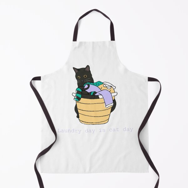 Item preview, Laundry Day Is Cat Day – Funny Black Cat Print designed and sold by Geafixy.