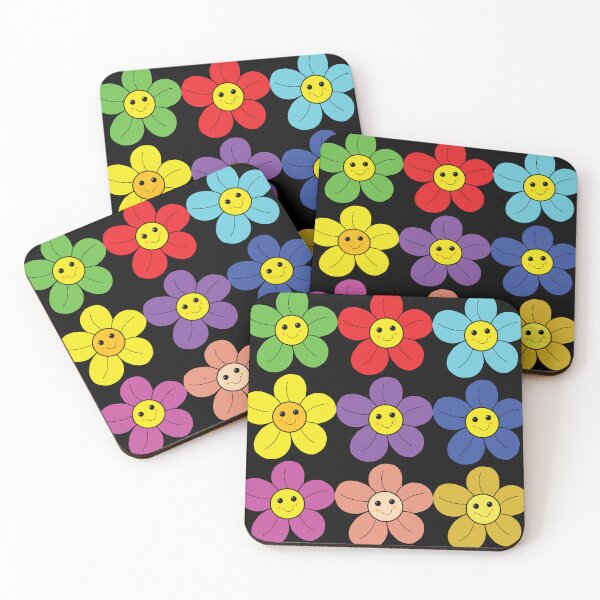 Item preview, Smiley face flower seamless pattern designed and sold by darshants.
