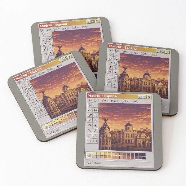 Item preview, Pixel Art Madrid City – Retro Old Computer Aesthetic designed and sold by PocionGamer.