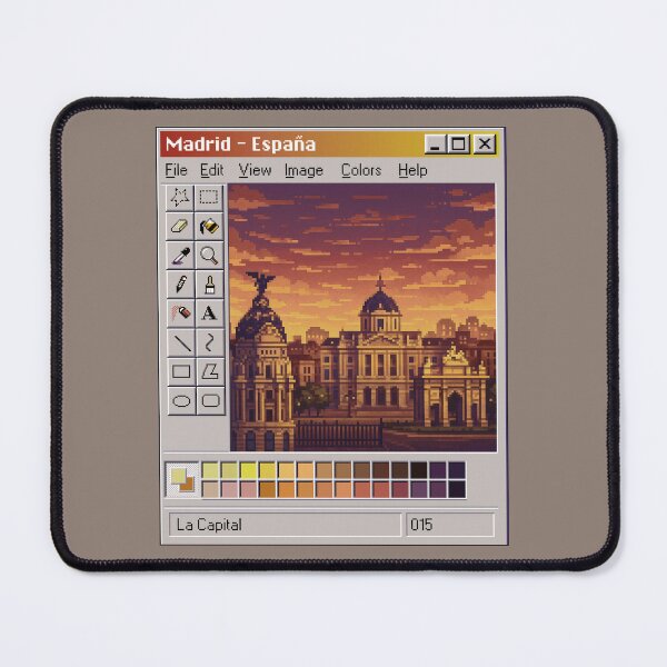 Item preview, Pixel Art Madrid City – Retro Old Computer Aesthetic designed and sold by PocionGamer.