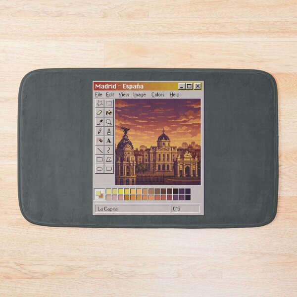 Item preview, Pixel Art Madrid City – Retro Old Computer Aesthetic designed and sold by PocionGamer.