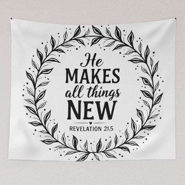 Item preview, He Makes All Things New | Revelation 21:5 Bible Verse | Christian Faith Apparel & Inspirational Gifts designed and sold by Hope & Light Designs.