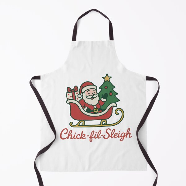 Item preview, Chick-fil-Sleigh Christmas Sticker | Santa in Sleigh Holiday Design designed and sold by dabeardedtiger.