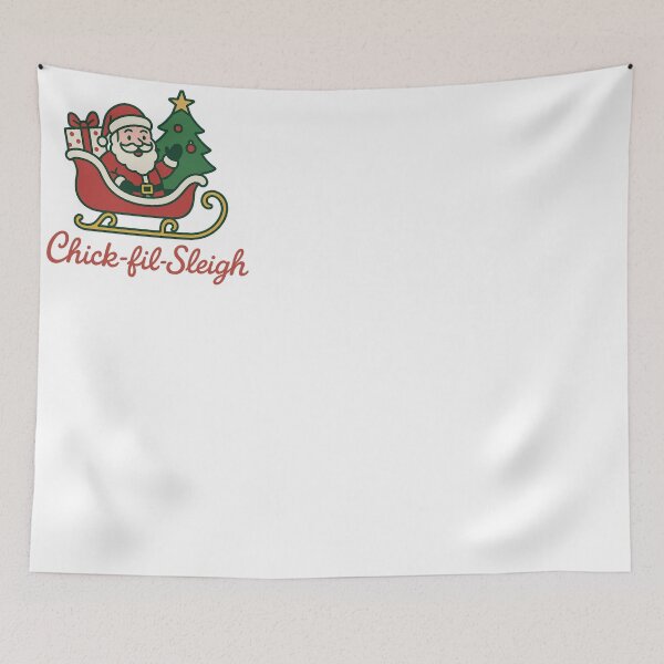 Item preview, Chick-fil-Sleigh Christmas Sticker | Santa in Sleigh Holiday Design designed and sold by dabeardedtiger.