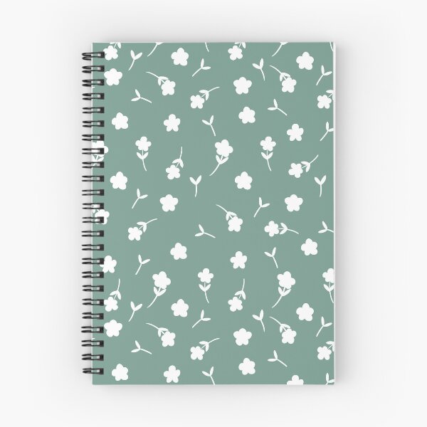 Aperçu de l'œuvre Motif de fleurs sauvages sauge et blanc | Design floral minimaliste créée et vendue par Designs by Fox.
