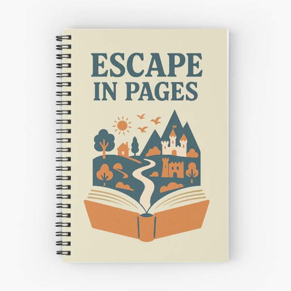 Item preview, Escape in Pages — Vintage Open Book Retro Illustration designed and sold by HoopeStylee.