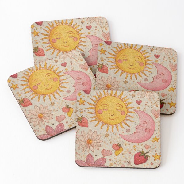Item preview, Moon Flower - Strawberry Sun and Blush designed and sold by scicilysimonee.