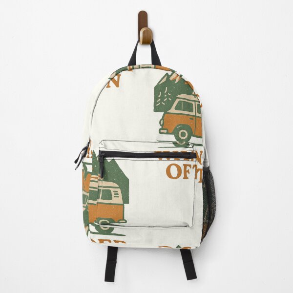 Item preview, Wander Often — Vintage Camper Van & Mountains Retro Illustration designed and sold by HoopeStylee.